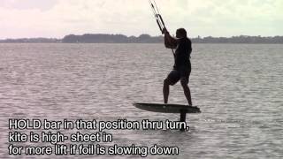 Kite Foiling Heel to Toe Roll Tack