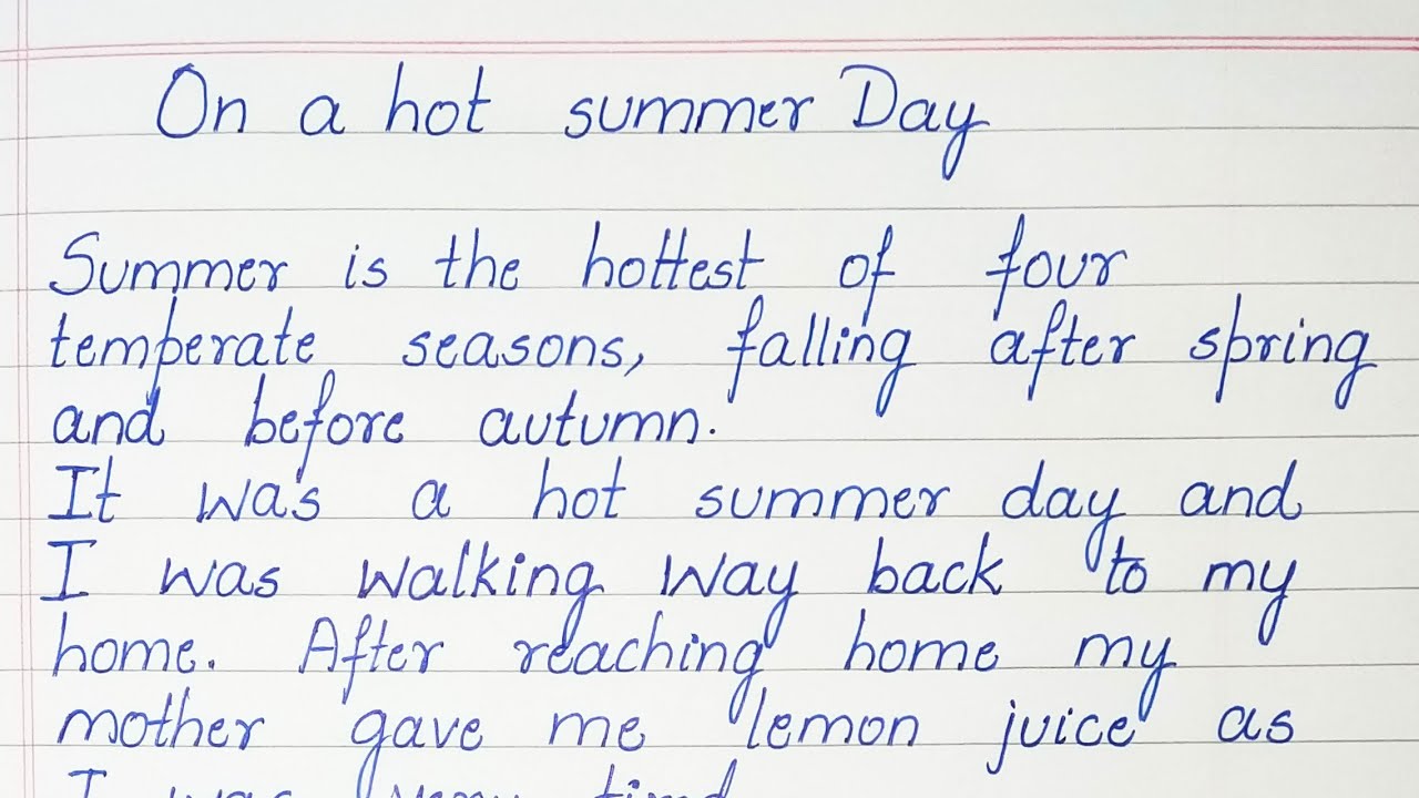 essay on hot weather