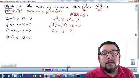 TSI - Grossi finds Solutions Zeros, Roots, X Intercepts of a Quadratic Equation Using Substitution
