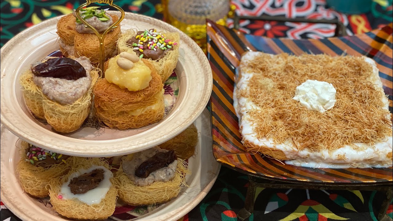 (كنافه كب ٤ حشوات تجنن (قمر الدين -المهلبية-الشيكولاته-التمر