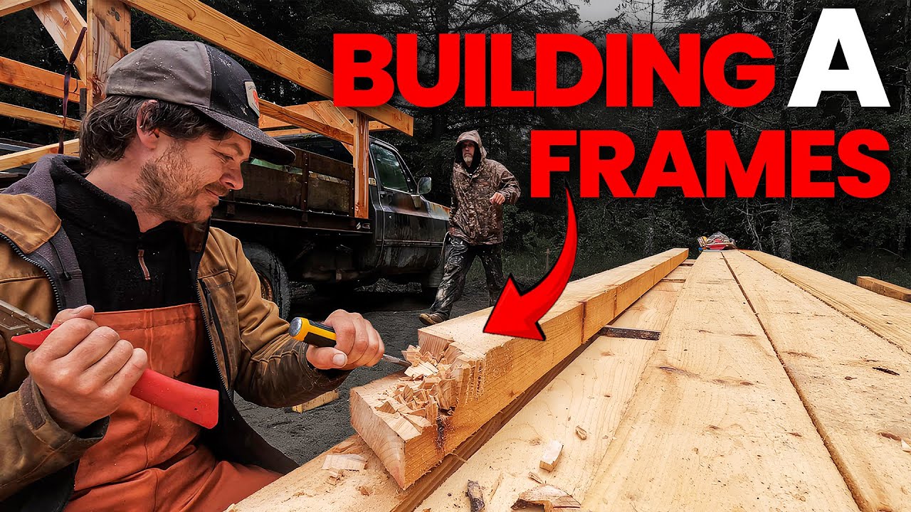 Building With Sterling  - Joining and Assembling A Frames  - A Frame Cabin in Gustavus Alaska