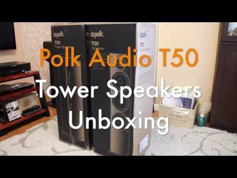 Polk Audio T50 Colonne Tower Speakers Unboxing