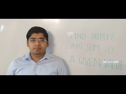 Find Triplet In Array With a Given Sum