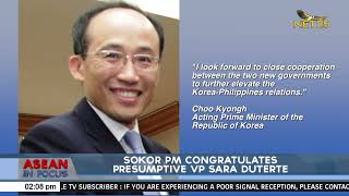 SoKor PM congratulates presumptive VP Sara Duterte