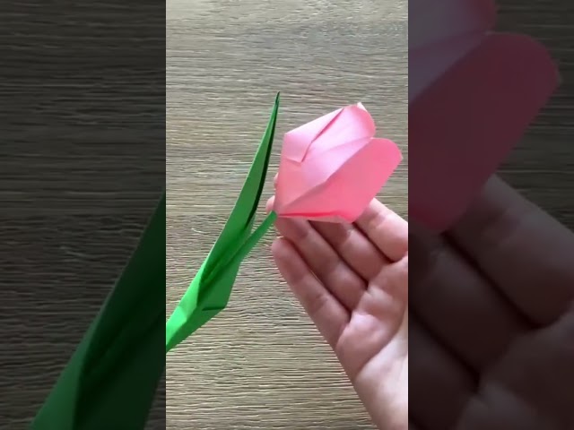 Paper Tulip Flower / Origami Flower class=