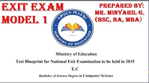 Computer Science Department Exit Exam Model 1 Exam Questions with Answers | Test Blueprint