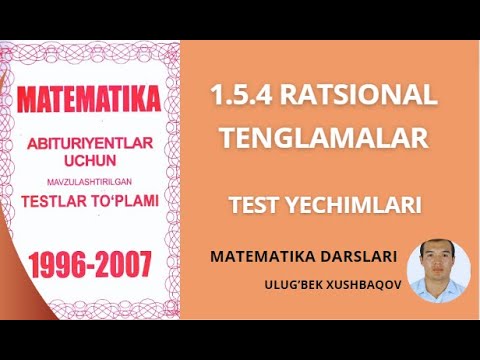 AXBOROTNOMA. RATSIONAL TENGLAMALAR