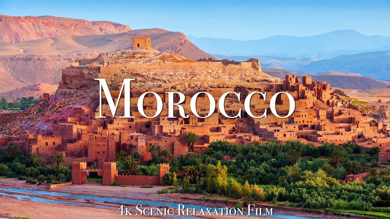 FLYING OVER MOROCCO - 4K Drone Film + Music for Stress Relief | Nature Relaxation Ambient