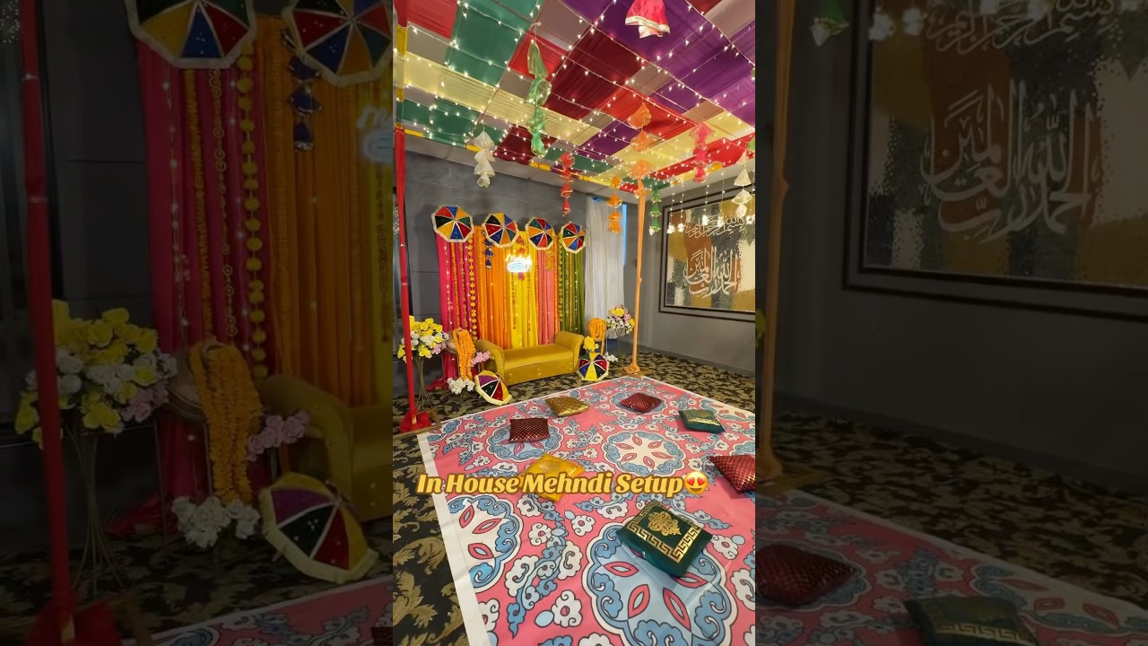 In house Mehndi Setup😍 