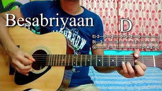 Video thumbnail of "Besabriyaan | M.s. Dhoni | Easy Guitar Chords Lesson+Cover, Strumming Pattern, Progressions..."