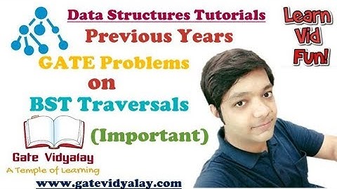 Previous Years GATE Problems on Traversal of a Binary Search Tree | Preorder, Inorder, Postorder