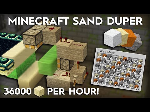 Minecraft Sand Duper - 36,000 Items/Hour - Duplicate any Gravity Block - 1.16/1.15