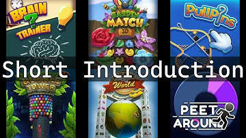 Brain Trainer | Garden Match 3D | Pull Pins | Bubble Tower 3D | Mahjong World | Peet Around | Slo...