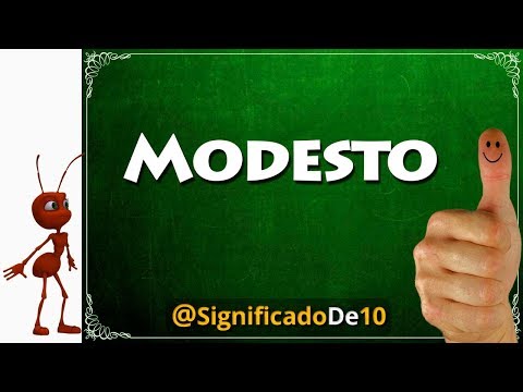 Video: ¿Qué significa modesto?