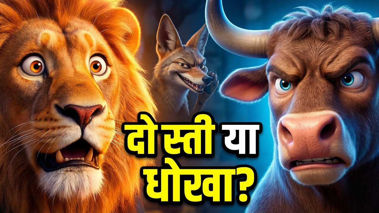 पंचत्रंत्र कहानी: ७ शेर और बैल की दोस्ती! | Hindi stories