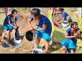 Peticot tucked washing clothes  peticot tuke desi bhabhi new vlog  bathing sandhyarajofficial
