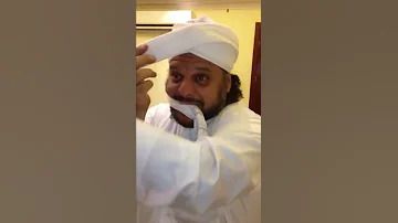 طريقة لف العمامة البيضاء طبق 