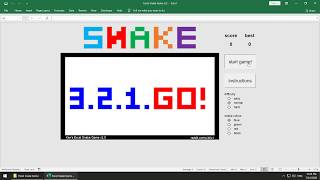 My Excel Snake Game - Quick Demo screenshot 5