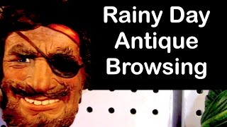 ASMR Rainy Day Antique Shop Browsing - Sleep Aid