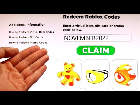 +5 *NEW* Roblox PROMO CODES 2022 All FREE ROBUX Items in NOVEMBER + EVENT | All Free Items on Roblox