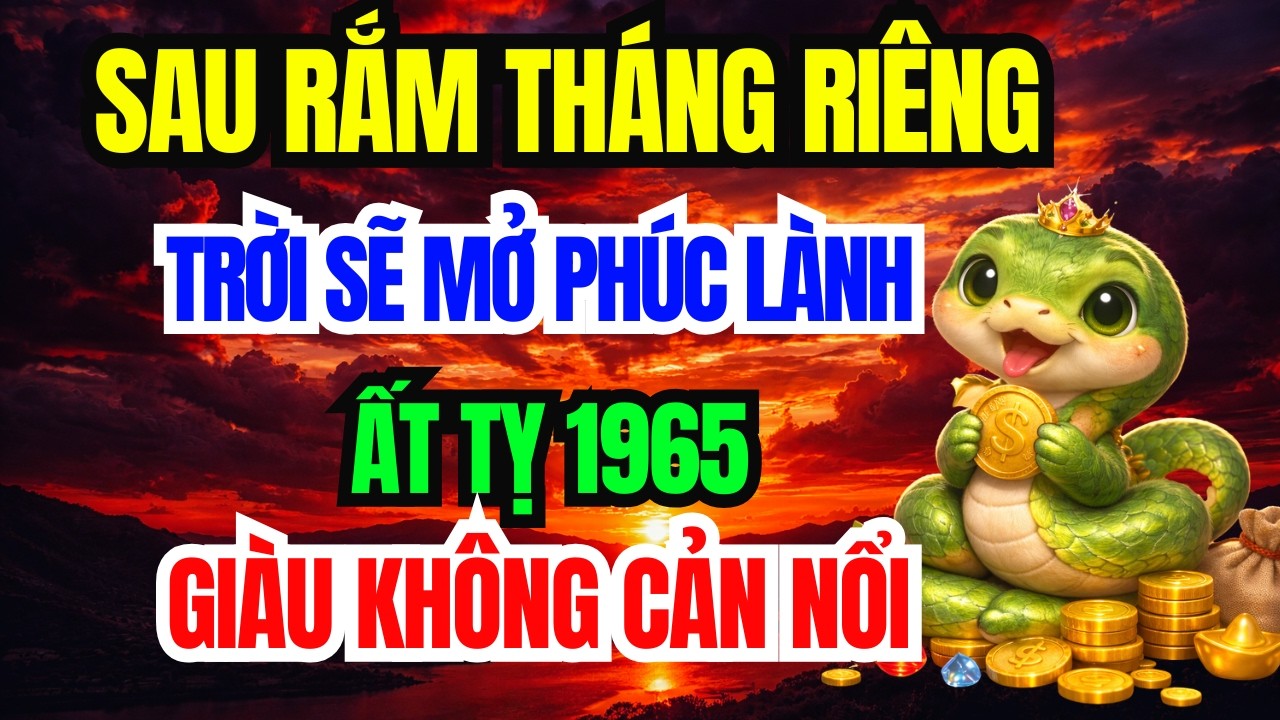 Chúc Mừng Tuổi Ất Tỵ 1965 - Sau Ngày Vía Thần Tài TRỜI SẼ MỞ PHƯỚC, Đổi Vận Giàu Ú Ụ!