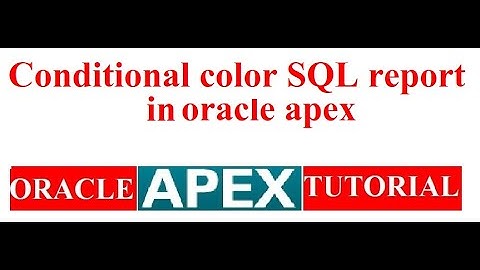 Conditional color SQL report in oracle apex