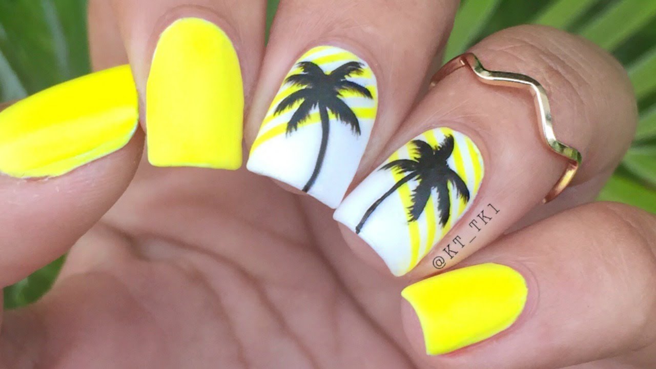 3D Palm Tree Nail Art Stickers - wide 7