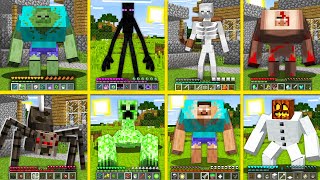Minecraft How To Play Mutant Mobs ! Zombie Creeper Skeleton Enderman Villager Spider HOW TO PLAY