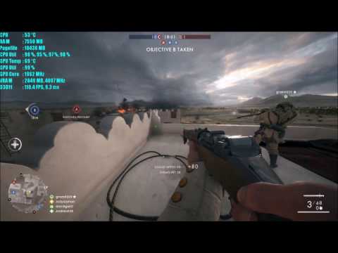 Battlefield 1 | DOMINATION - SUEZ | Ultra | GTX 1060 + 6600k | Quality Test WMM 30Mbps