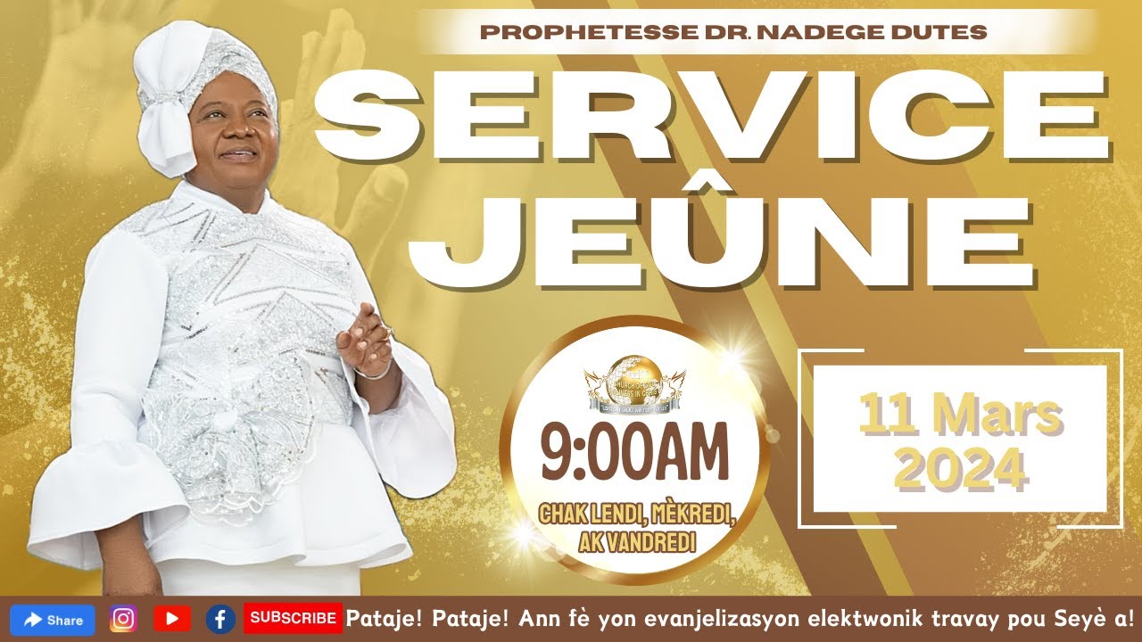 EGLISE DE DIEU SAINTETÉ EN CHRIST | Lundi Journée de Jeûne | 3.11.24 |