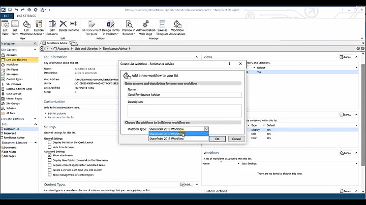 A Basic SharePoint Workflow to send an email (remittance advice example)