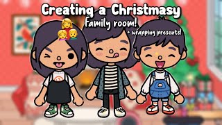 CREATING A CHRISTMASY FAMILY ROOM ??‍?‍? | Royal Toca