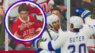 My Fan CHEERS for WRONG TEAM LOL  (NHL 20 HUT)