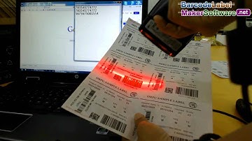 Process of barcode scanner to scan barcode label designed with Barcode Software