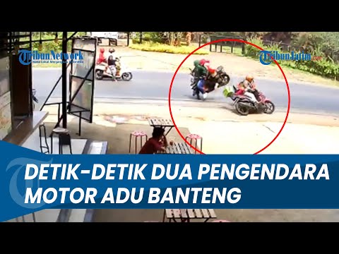 DETIK-DETIK KECELAKAAN ANTAR DUA PENGENDARA MOTOR