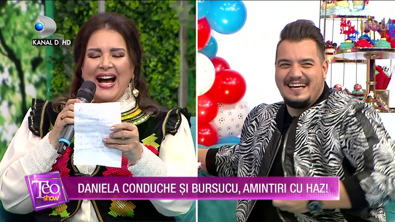 Teo Show(26.02.2021) - Amintiri cu haz! Daniela Condurache i-a scris o poezie lui Bursucu!