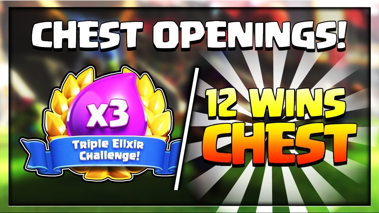 INSANE! 10 MAX WINS TRIPLE ELIXIR CHALLENGE CHEST OPENINGS IN CLASH ROYALE