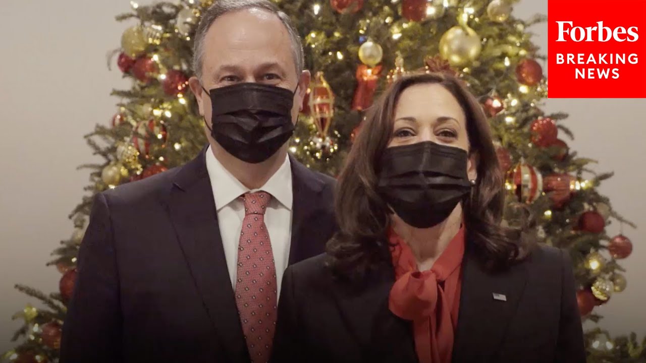 VP Kamala Harris And Second Gentleman Doug Emhoff Share Christmas