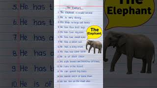 15 Lines Essay On Elephant in English | Essay on Elephant in English | 15 Lines on Elephant #shorts