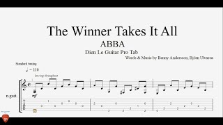 Video thumbnail of "The Winner Takes It All - Guitar Tutorial + TAB"