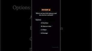 Which can have both ?#corejava #interviewquestions #programming #java4quicklearning