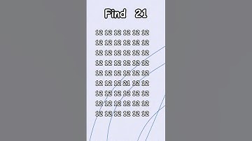 "Challenging Puzzle: Can You Find 21 Amongst the 12? | Brain Teaser Game"