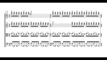 "contrails" (for string quartet) by Jacob Fanto [Score Video]