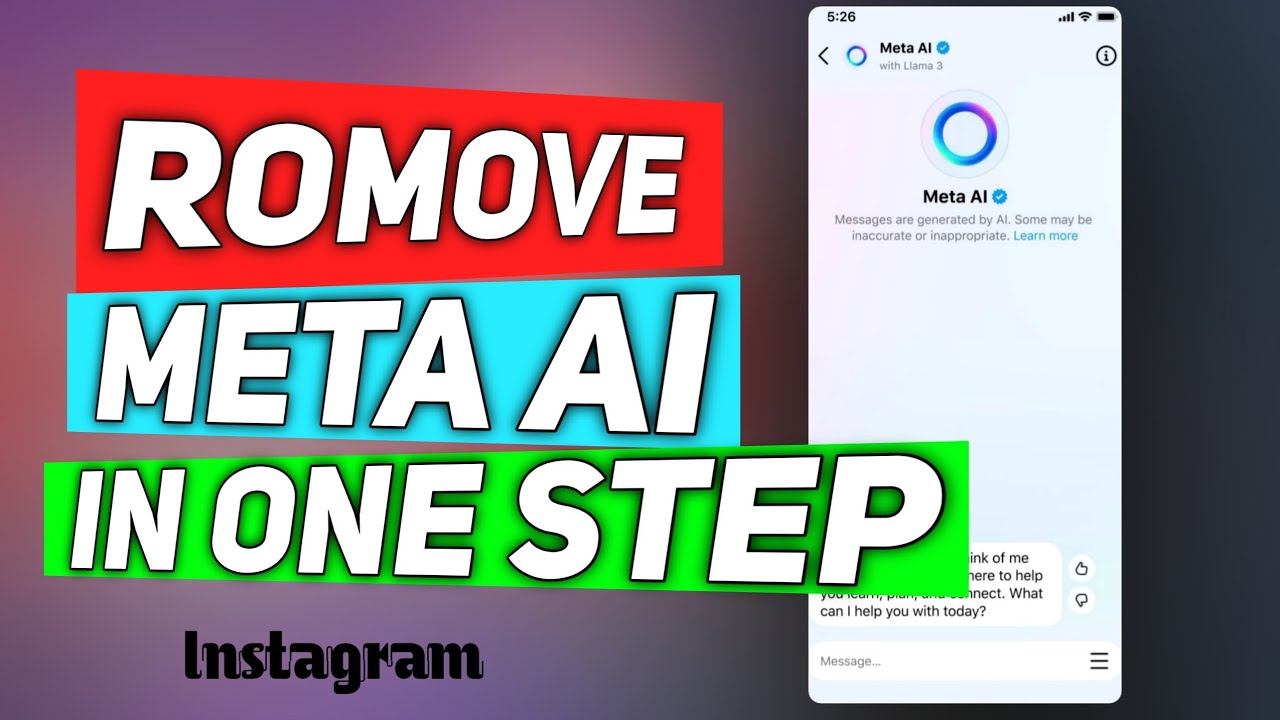 How To Remove Meta Ai from Instagram - YouTube