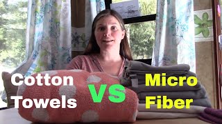 Space saving tips for RV living | Microfiber towels Vs Cotton Towels