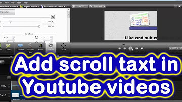 How to use scrolling text or logo in camtasia Studia  SCROLL TEXT