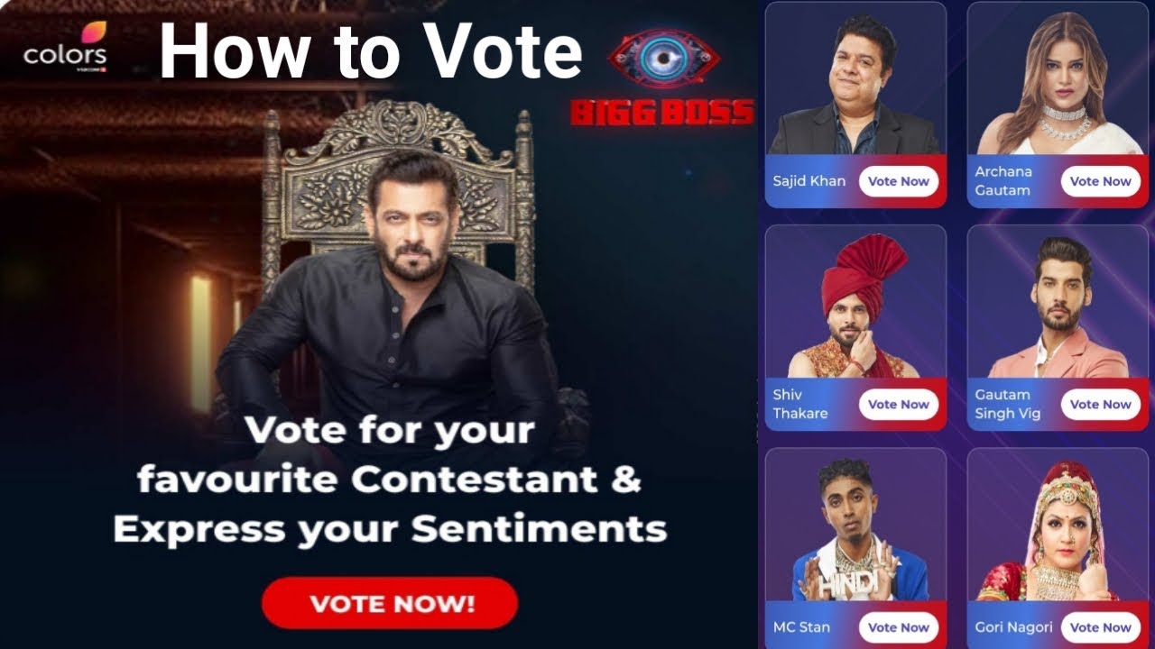 How to Vote Big Boss 16 Contestant | Big Boss participants ko voting ...