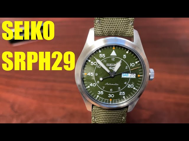 Seiko 5 Sports Automatic Military Style Watch SRPH29K1 SRPH29 - YouTube