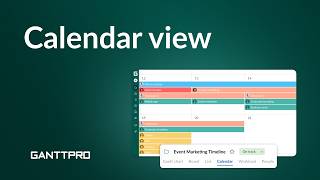How to work with calendar view in GanttPRO