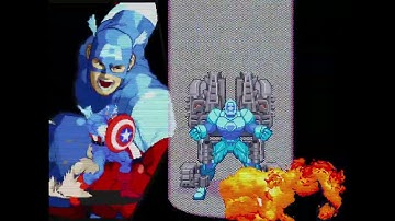 Marvel vs. Capcom - Wolverine, Gold War Machine vs. Venom, Captain America